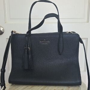 Kate Spade Black Pebbled Leather Satchel